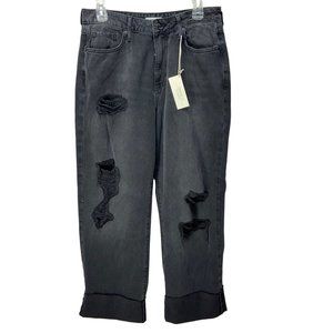 Forever 21 Distressed Faded Black‎ Cropped Women's Size 29 Denim Pants